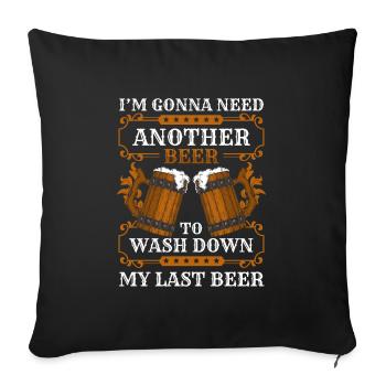 Célébration de l’ivresse de la boisson - Housse de coussin décorative 45 x 45 cm - noir - Devant