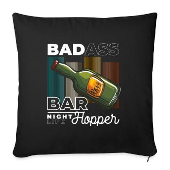 Celebrating Leisure Drinker Friends - Sofa pillowcase 17,3'' x 17,3'' (45 x 45 cm) - black - Front
