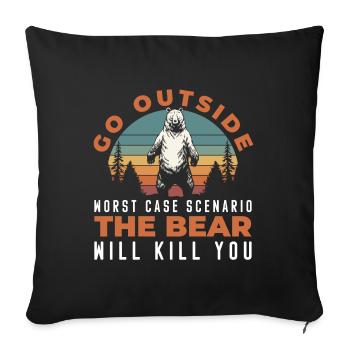 Sauvage Stark Berlin - Housse de coussin décorative 45 x 45 cm - noir - Devant