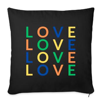 4 Love color - Sofakissenbezug 45 x 45 cm - Schwarz - Vorne