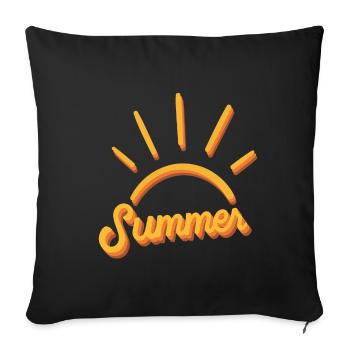 Sommer - Été - Housse de coussin décorative 45 x 45 cm - noir - Devant