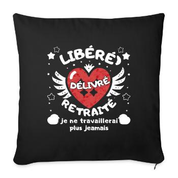 RELEASED ISSUED RETIRED - Sofa pillowcase 17,3'' x 17,3'' (45 x 45 cm) - black - Front