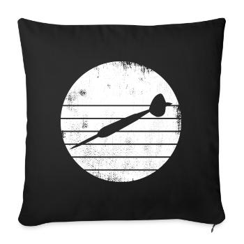 Dartpfeil Skizze - Sofakissenbezug 45 x 45 cm - Schwarz - Vorne