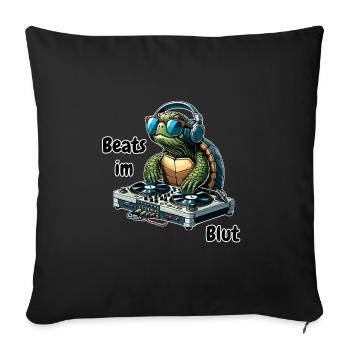 Beats in the Blood Turtle Dj Booth Music - Sofa pillowcase 17,3'' x 17,3'' (45 x 45 cm) - black - Front