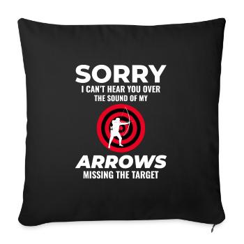 Archery Targets Archer Bullseye Shooting Sport - Sofa pillowcase 17,3'' x 17,3'' (45 x 45 cm) - black - Front