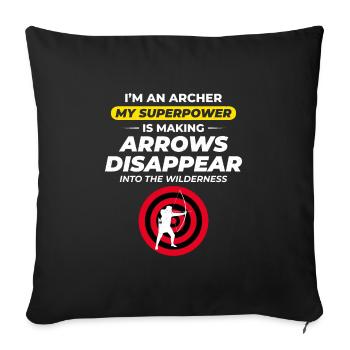 Archery Targets Archer Bullseye Shooting Sport - Sofa pillowcase 17,3'' x 17,3'' (45 x 45 cm) - black - Front