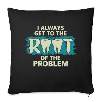 Always straight to the heart of the problem - Sofa pillowcase 17,3'' x 17,3'' (45 x 45 cm) - black - Front