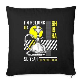 Sisha Tabac Chillig - Housse de coussin décorative 45 x 45 cm - noir - Devant