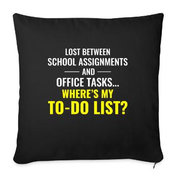 Work Memes Office-Humor Workplace Funny - Sofa pillowcase 17,3'' x 17,3'' (45 x 45 cm) - black - Front