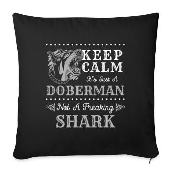 Doberman Dog Breed Service Dog Dog Training - Sofa pillowcase 17,3'' x 17,3'' (45 x 45 cm) - black - Front