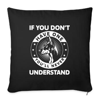 Doberman Pedigree Dog Protector Dog Friend - Sofa pillowcase 17,3'' x 17,3'' (45 x 45 cm) - black - Front