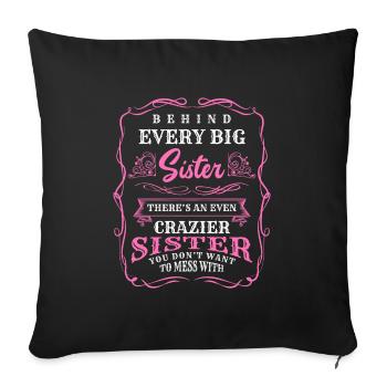 Siblings Inseparable Baby Cohesion - Sofa pillowcase 17,3'' x 17,3'' (45 x 45 cm) - black - Front