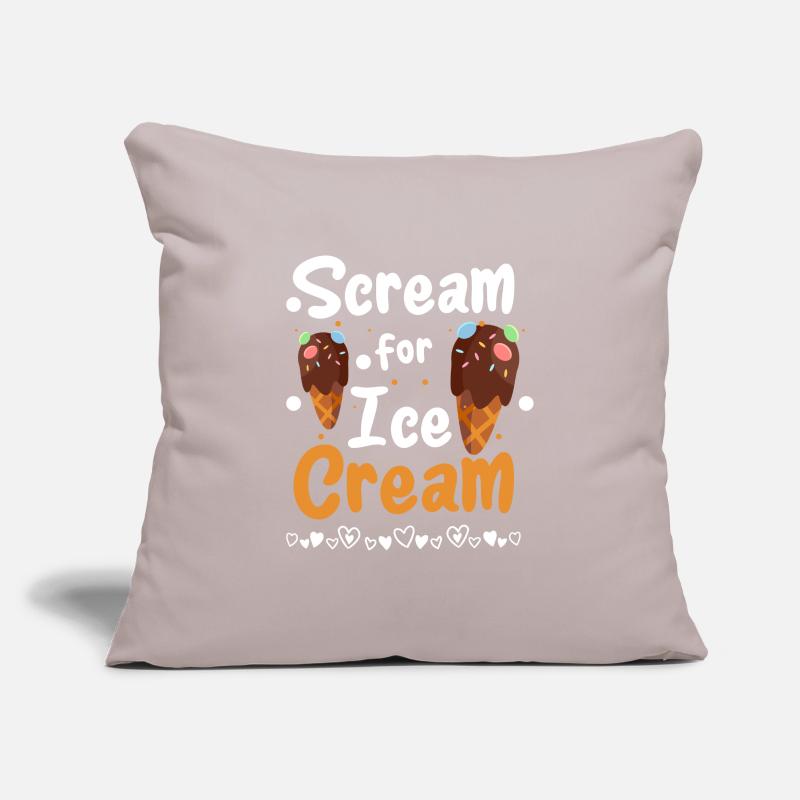 Eiscreme Eisdiele Softeis Sofakissenbezug 45 x 45 cm