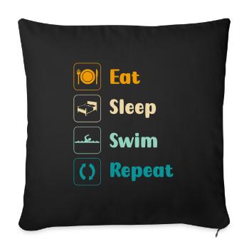 Pool Water Cooling Friends - Sofa pillowcase 17,3'' x 17,3'' (45 x 45 cm) - black - Front