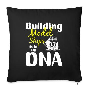 Fabricant de modèles d’eau de passe-temps de navire - Housse de coussin décorative 45 x 45 cm - noir - Devant