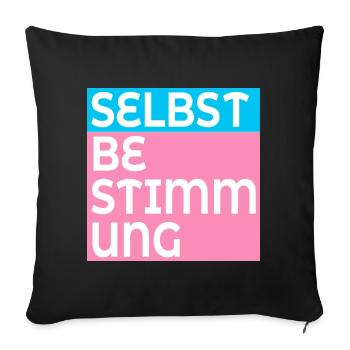TRANS SELBSTBESTIMMUNG - Sofakissenbezug 45 x 45 cm - Schwarz - Vorne