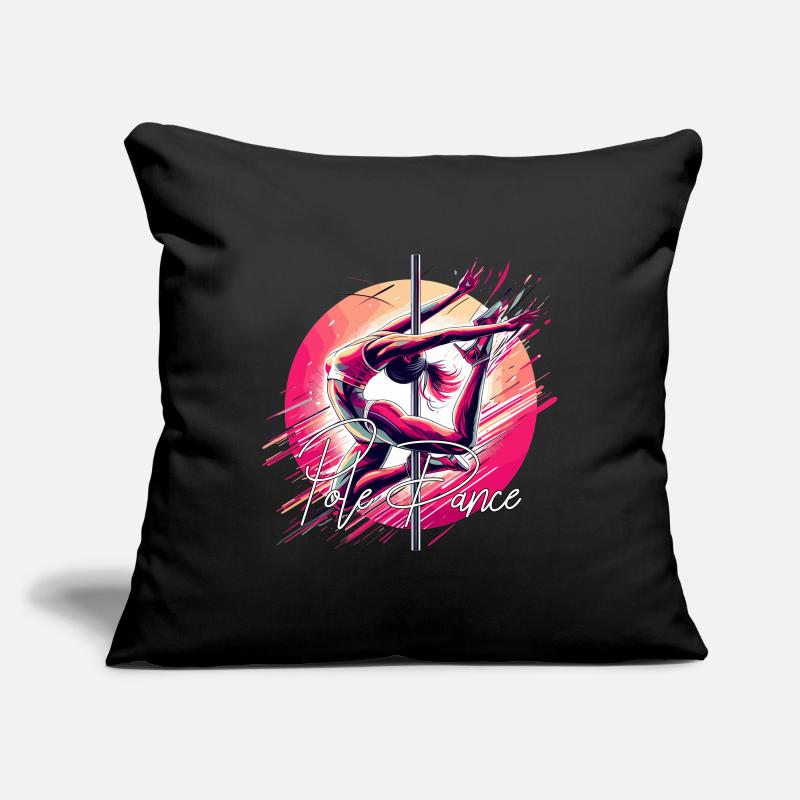 Cadeau rose dynamique de pole dance Housse de coussin décorative 45 x 45 cm