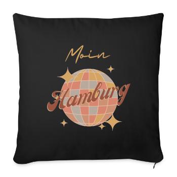 Moin Hamburg City Stadt Retro Vintage - Sofa pillowcase 17,3'' x 17,3'' (45 x 45 cm) - black - Front