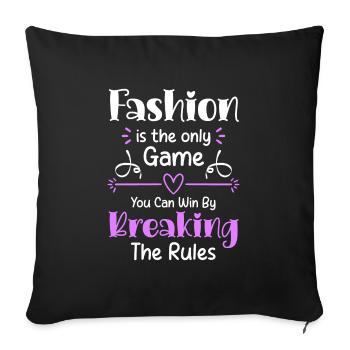 Fashion Lovers Shopping Runway - Sofa pillowcase 17,3'' x 17,3'' (45 x 45 cm) - black - Front