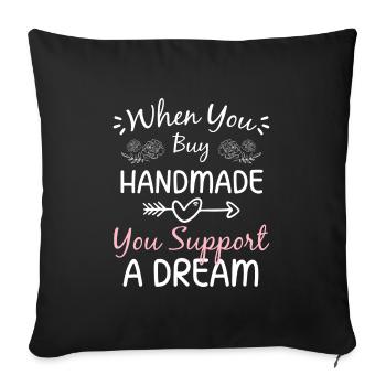 Shopping Style Fashion Show - Sofa pillowcase 17,3'' x 17,3'' (45 x 45 cm) - black - Front