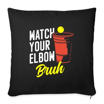 Beerpong Alcool Pong Drunk - Housse de coussin décorative 45 x 45 cm - noir - Devant