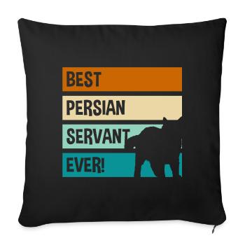 Chat Chat Lady Maman Chat - Housse de coussin décorative 45 x 45 cm - noir - Devant