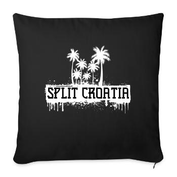Split croatia football soccer dalmatia tourism - Sofa pillowcase 17,3'' x 17,3'' (45 x 45 cm) - black - Front