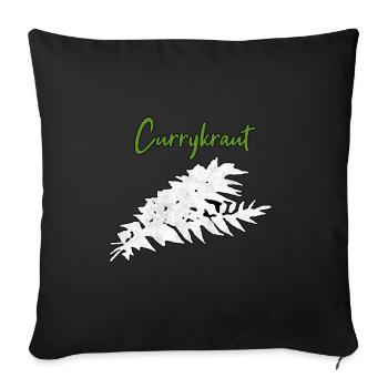 Herbes au curry - Housse de coussin décorative 45 x 45 cm - noir - Devant