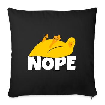 Lazy Duck Nope Not Today Lazy Lazy - Sofa pillowcase 17,3'' x 17,3'' (45 x 45 cm) - black - Front