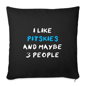Le dicton amusant de Pitsky Pitskie - Housse de coussin décorative 45 x 45 cm - noir - Devant