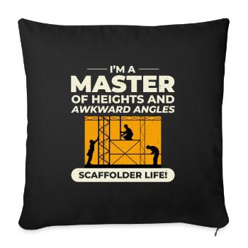 Scaffolder Scaffold Builder Scaffolding Platform - Sofa pillowcase 17,3'' x 17,3'' (45 x 45 cm) - black - Front