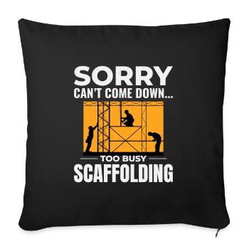 Scaffolder Scaffold Builder Scaffolding Platform - Sofa pillowcase 17,3'' x 17,3'' (45 x 45 cm) - black - Front
