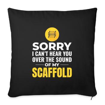 Scaffolder Scaffold Builder Scaffolding Platform - Sofa pillowcase 17,3'' x 17,3'' (45 x 45 cm) - black - Front