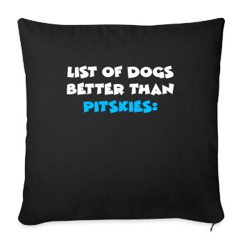 Le dicton amusant de Pitsky Pitskie - Housse de coussin décorative 45 x 45 cm - noir - Devant