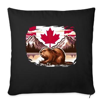 Canada Bieber 4 - Sofa pillowcase 17,3'' x 17,3'' (45 x 45 cm) - black - Front