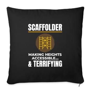 Scaffolder Scaffold Builder Scaffolding Platform - Sofa pillowcase 17,3'' x 17,3'' (45 x 45 cm) - black - Front