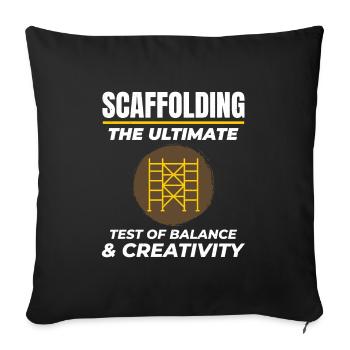 Scaffolder Scaffold Builder Scaffolding Platform - Sofa pillowcase 17,3'' x 17,3'' (45 x 45 cm) - black - Front