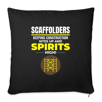 Scaffolder Scaffold Builder Scaffolding Platform - Sofa pillowcase 17,3'' x 17,3'' (45 x 45 cm) - black - Front