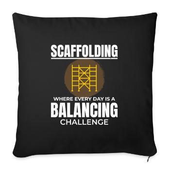 Scaffolder Scaffold Builder Scaffolding Platform - Sofa pillowcase 17,3'' x 17,3'' (45 x 45 cm) - black - Front
