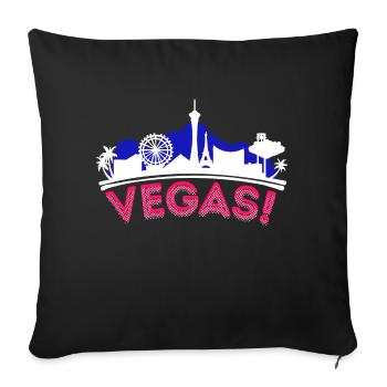 Poker Casino Royal Flush Card Game Vegas Gambling - Sofa pillowcase 17,3'' x 17,3'' (45 x 45 cm) - black - Front