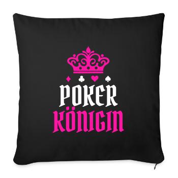 Queen Poker Statement Casino Joueurs professionnels Gamble - Housse de coussin décorative 45 x 45 cm - noir - Devant
