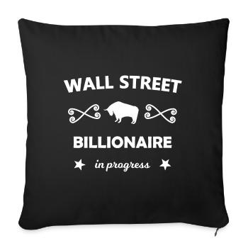 Equities and Investments Chief - Sofa pillowcase 17,3'' x 17,3'' (45 x 45 cm) - black - Front