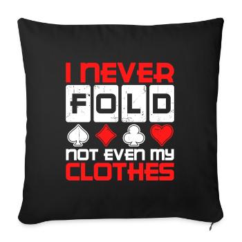 Win Casino Déclaration du joueur professionnel Poker - Housse de coussin décorative 45 x 45 cm - noir - Devant