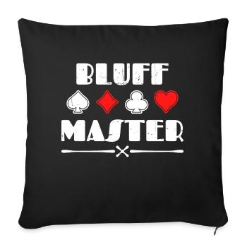Déclaration du casino de jeu Poker Bluff Joueur professionnel - Housse de coussin décorative 45 x 45 cm - noir - Devant
