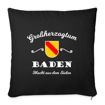 Funny Baden sayings Badnerland - Sofa pillowcase 17,3'' x 17,3'' (45 x 45 cm) - black - Front