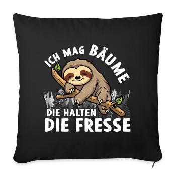 J’aime les arbres qui se taisent - Housse de coussin décorative 45 x 45 cm - noir - Devant