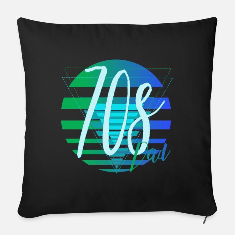 70s Dad – Retro Vater Design - Sofakissenbezug 45 x 45 cm - Schwarz