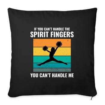 Pom-pom girl Cheerleading Girl Cheering Cheer Squad - Housse de coussin décorative 45 x 45 cm - noir - Devant