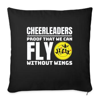 Pom-pom girl Cheerleading Girl Cheering Cheer Squad - Housse de coussin décorative 45 x 45 cm - noir - Devant