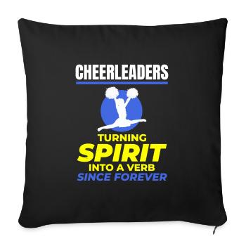 Pom-pom girl Cheerleading Girl Cheering Cheer Squad - Housse de coussin décorative 45 x 45 cm - noir - Devant